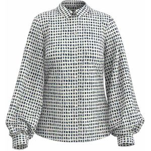 Desoto Dames blouse blauw (Maat: 38) - Halslijn: Polokraag,