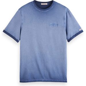 Scotch & Soda T-shirt blauw (Maat: L) - Ombre - Halslijn: Ronde hals,