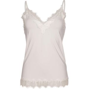 Rosemunde Top ecru (Maat: 46) - Effen - Halslijn: V-hals,