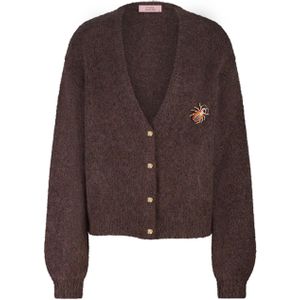 Studio Anneloes Dames vest bruin (Maat: XS) - Effen - Halslijn: V-hals,