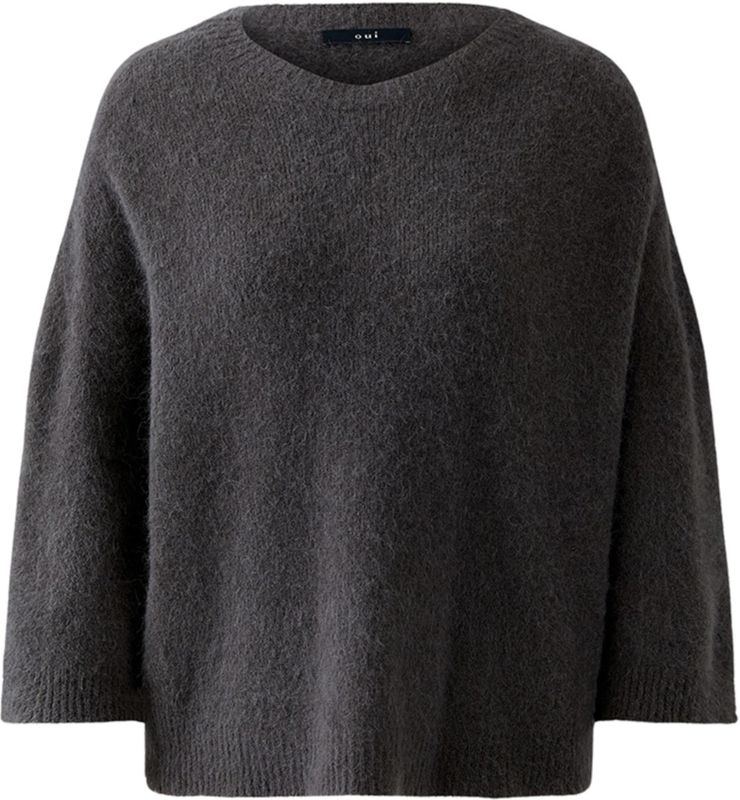 Oui - Relaxed Fit Pullover - Gebreide Look - Damespullover - Met Alpaca