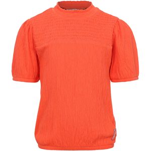 Looxs Little Meisjes top oranje (Maat: 110) - Effen - Halslijn: Ronde hals,