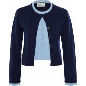 Berenice Vest blauw (Maat: XL) - Effen - Halslijn: Ronde hals,