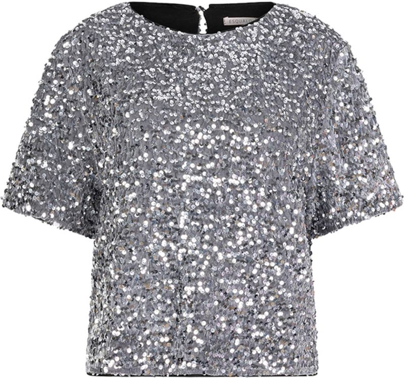 Esqualo - Dames Top - Zilver - Haltertop