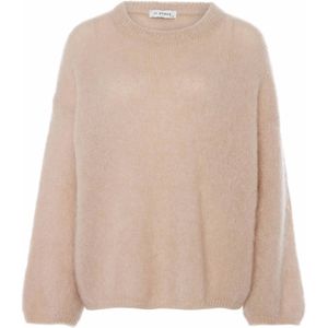 In Shape Trui beige (Maat: S-M) - Effen - Halslijn: Ronde hals,