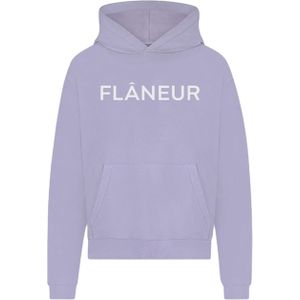 Flâneur Hoodie paars (Maat: S) - Logo - Halslijn: Capuchon,