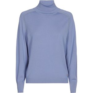 Xandres Dames coltrui blauw (Maat: S) - Effen - Halslijn: Col,