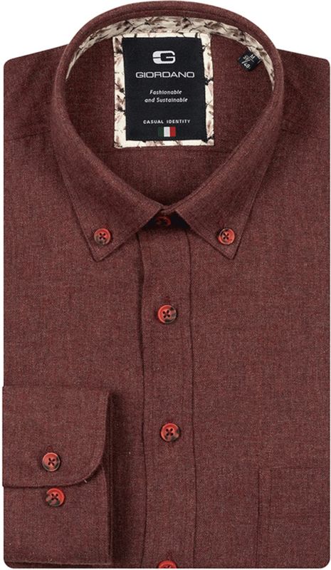 Giordano - Overhemd - Rood - Melange