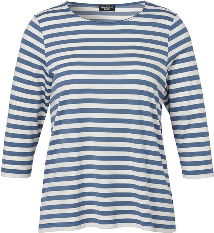 Via Appia Due - Top lange mouw 2525750 - Licht blauw - T-shirt