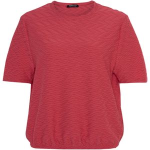 Frank Walder T-shirt rood (Maat: 40) - Effen - Halslijn: Ronde hals,
