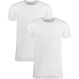 Garage T-shirt wit (Maat: L) - Effen - Halslijn: Ronde hals,
