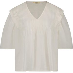 Circle Of Trust Blouse lange mouw wit (Maat: 152) - Effen - Halslijn: V-hals,