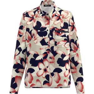 Frank Walder Blouse rood (Maat: 38) - Halslijn: Polokraag,