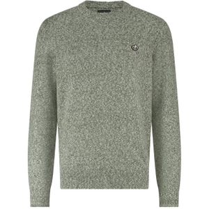 Bluefields - Trui - Groen - Mélange - Crew-Neck