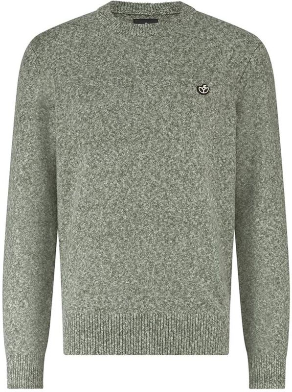 Bluefields - Trui - Groen - Mélange - Crew-Neck