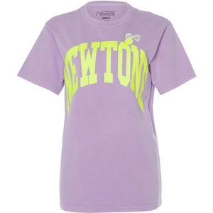 Newtone T-shirt paars (Maat: L-XL) - Tekst - Halslijn: Ronde hals,