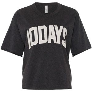 10 Days Dames t-shirt ecru (Maat: XS) - Tekst - Halslijn: Ronde hals,