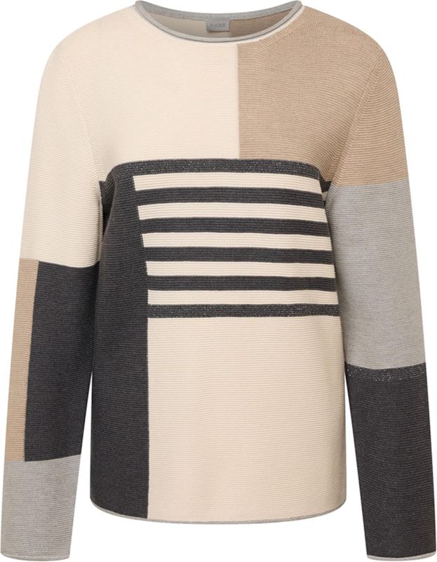 Rabe - Trui - Licht Bruin - Allover Print