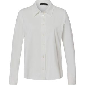 Frank Walder Dames blouse wit (Maat: 38) - Effen - Halslijn: Polokraag,