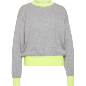 LaLotti Dames trui grijs (Maat: L) - Mélange - Halslijn: Ronde hals,