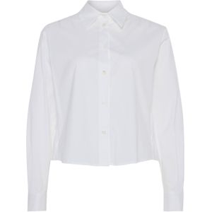 Semicouture Dames blouse wit (Maat: 40) - Effen - Halslijn: Polokraag,