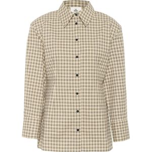 Karen By Simonsen - KBBillie Shirt - Blouse - Beige - Ruit - Polokraag