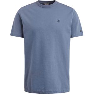 Cast Iron T-shirt blauw (Maat: XL) - Effen - Halslijn: Ronde hals,