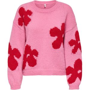 Only Dames trui roze (Maat: M) - Halslijn: Ronde hals,