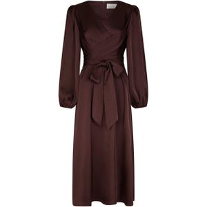 Neo Noir Dames jurk bordeaux (Maat: 34) - Effen - Halslijn: V-hals,