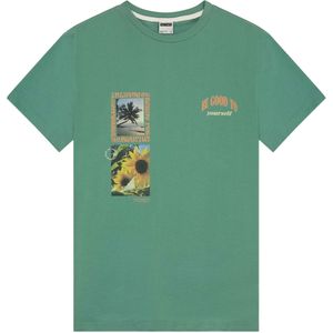 Kultivate T-shirt groen (Maat: M) - Fotoprint - Halslijn: Ronde hals,