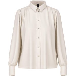 Marc Cain Blouse beige (Maat: 42) - Effen - Halslijn: Kraag,