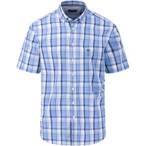 Fynch-Hatton Overhemd korte mouw blauw (Maat: 2XL)