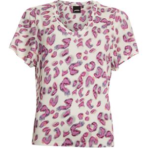 Poools T-shirt roze (Maat: 38) - Halslijn: V-hals,