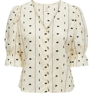 Only Blouse ecru (Maat: M) - Halslijn: V-hals,