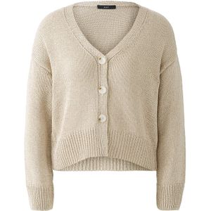 OUI Vest beige (Maat: 42) - Effen - Halslijn: V-hals,