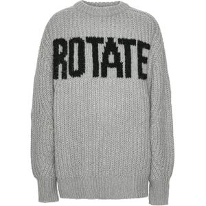 ROTATE Dames trui grijs (Maat: S) - Logo - Halslijn: Ronde hals,