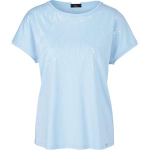 Marc Cain T-shirt blauw (Maat: 42) - Effen - Halslijn: Ronde hals,