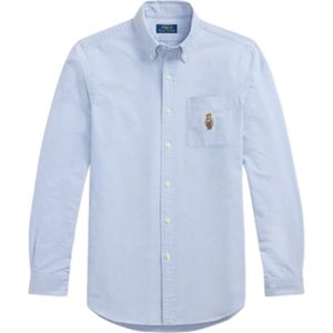 Ralph Lauren Overhemd lange mouw blauw (Maat: M) - Effen
