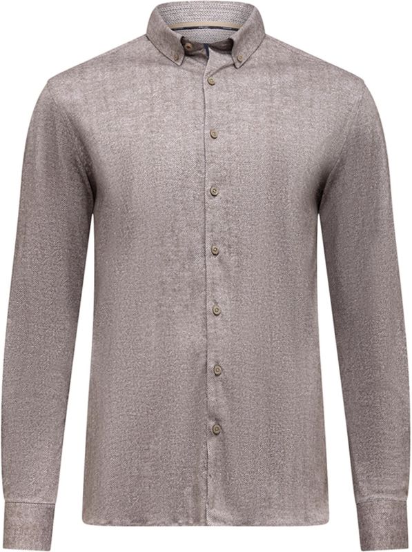 State of Art - Overhemd - Taupe - Lange Mouw - 21425287
