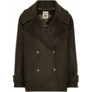 Semicouture Jas groen (Maat: M) - Effen