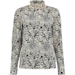 Bloomings - Top Ruffle Allover - Zwart - Peplum Tops