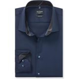 OLYMP - No. Six - Overhemd - Nachtblauw - Super Slim Fit