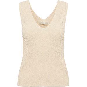InWear Top ecru (Maat: L) - Effen - Halslijn: V-hals,