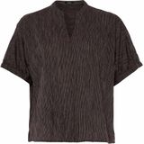 OPUS - Farula - Blouse - Bruin - V-hals