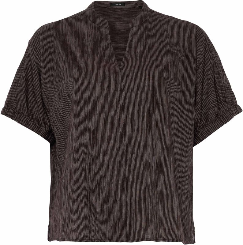 OPUS - Farula - Blouse - Bruin - V-hals