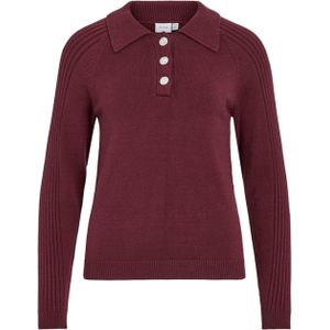 Vila Trui bordeaux (Maat: M) - Effen - Halslijn: Polokraag,