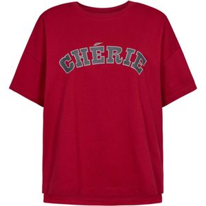 Freequent Dames t-shirt rood (Maat: L-XL)