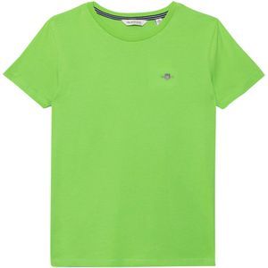 Gant T-shirt groen (Maat: 152) - Effen - Halslijn: Ronde hals,