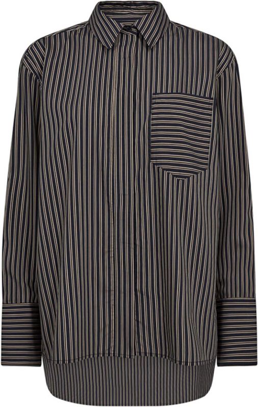 Co'Couture - Finacc Stripe Shirt Blouse - Zwart - Blouse