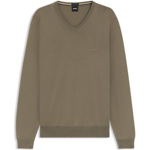 BOSS Menswear - Gebreide Trui - Scheerwol - V-hals - Regular Fit
